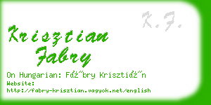 krisztian fabry business card